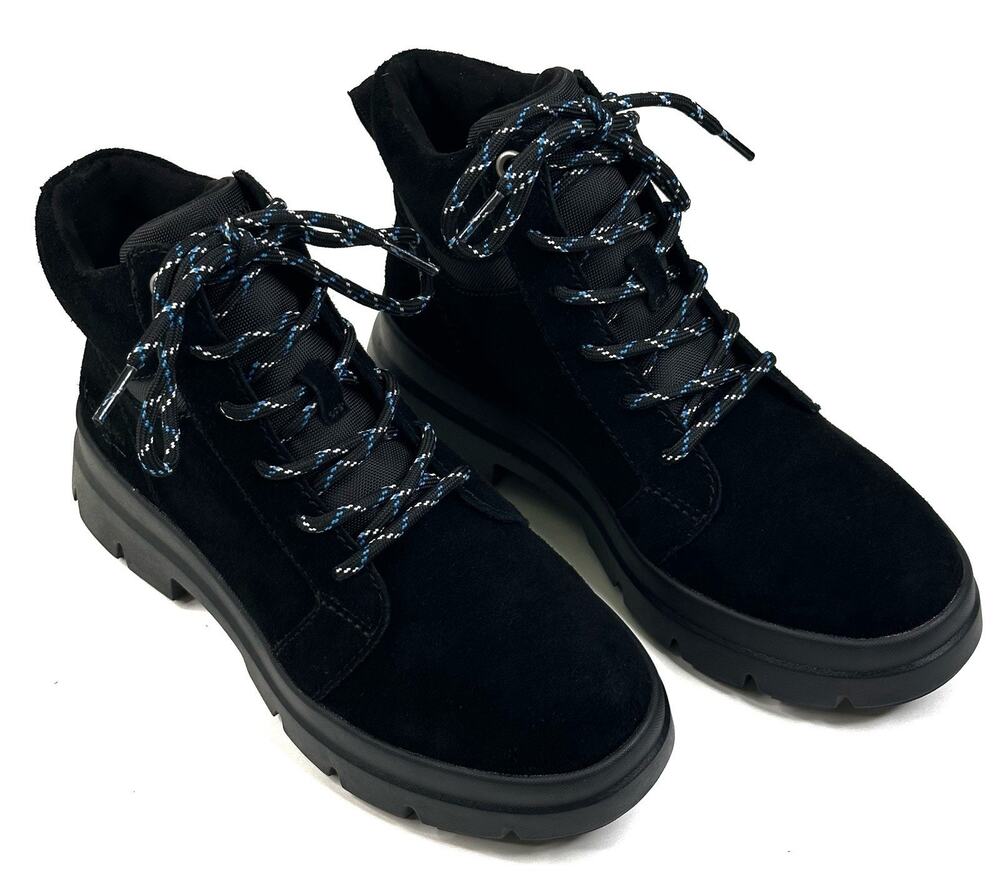 Koolaburra By UGG Jozie Black Suede Lace Up Ankle Boots Womens Size 7 New $100